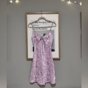 REVOLVE Lavendar Floral Dress / Strapless Party Dress / Purple / Size Small
